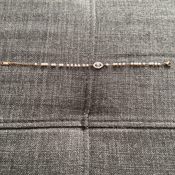 Evil eye pearl bracelet - Picture 2 of 3
